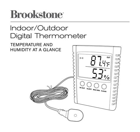 BROOKSTONE INDOOR/OUTDOOR DIGITAL THERMOMETER USER MANUAL Pdf Download ...