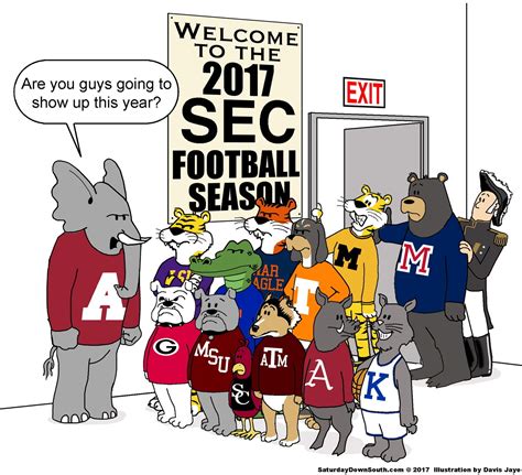 SEC Football Cartoons by Davis Jaye at Coroflot.com