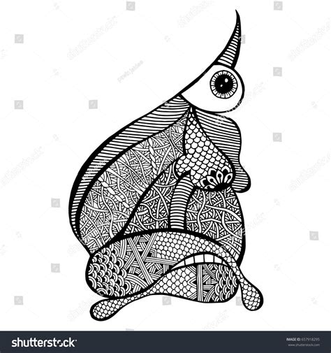 Doodle Art Face Coloring Page Stock Vector (Royalty Free) 657918295 ...