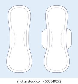 Sanitary Pads Wings Without Simple Vector Stock Vector (Royalty Free ...