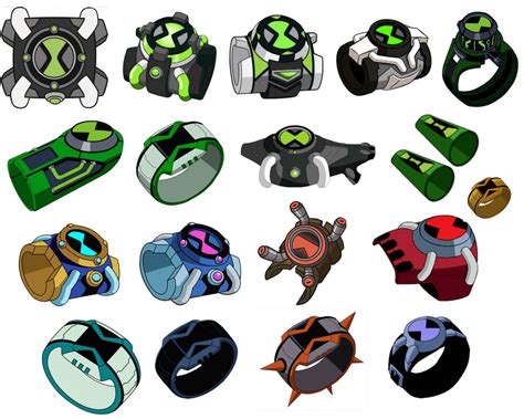 Ben 10 All Omnitrix by ChemistryChandra on DeviantArt