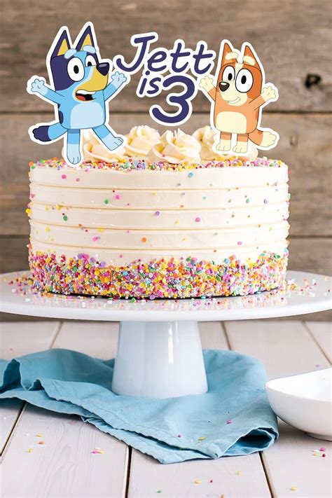 Printable Bluey Cake Template - Printable Word Searches