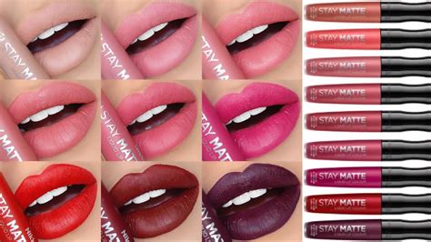 RIMMEL STAY MATTE LIQUID LIPSTICKS!! SWATCHES & REVIEW!!! | ALL 14 ...