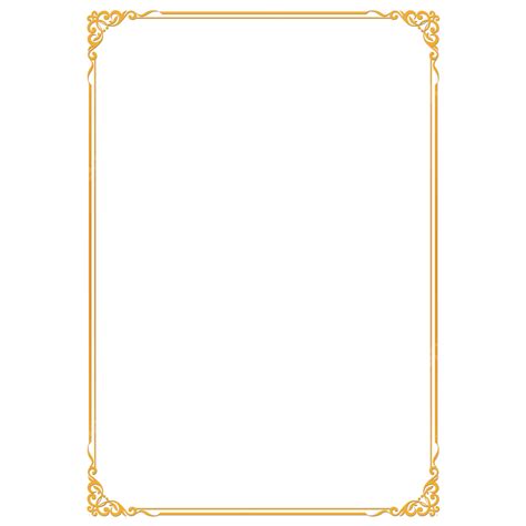 Gold A4 Border, A4 Border, Borders, Paper PNG Transparent Clipart Image ...