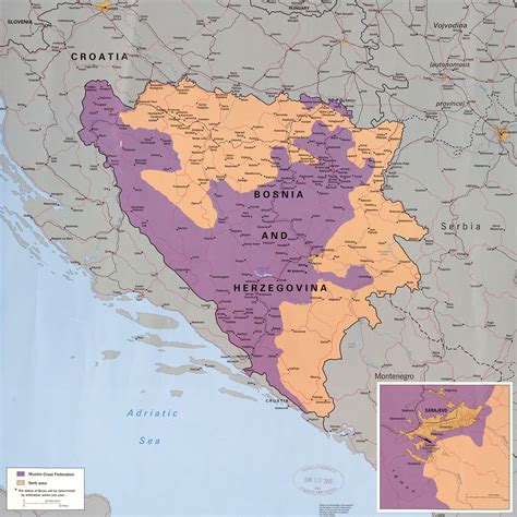 Bosnia and Herzegovina map – Never Was