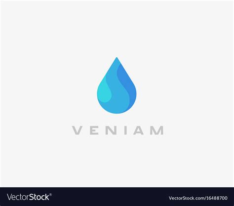 Abstract water aqua logo design water drop Vector Image