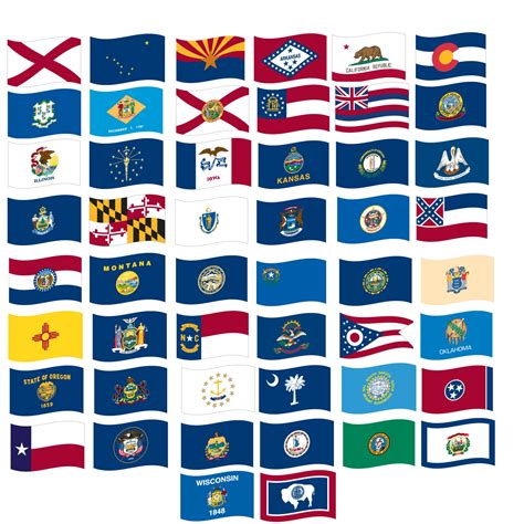 3'x5' Quality Polyester Set of all 50 State Flags-Made in USA