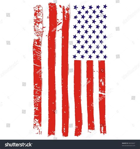 American Vector Flag Independence Day Drawing Stock Vector (Royalty ...