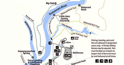 Suwannee River State Park Map | Cities And Towns Map