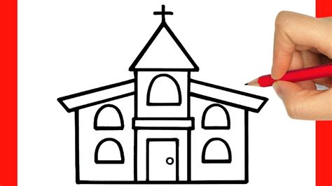 HOW TO DRAW A CHURCH EASY - YouTube