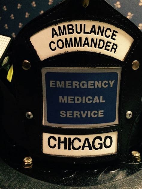 Chicago Fire EMS helmet front | Emergency medical, Chicago fire