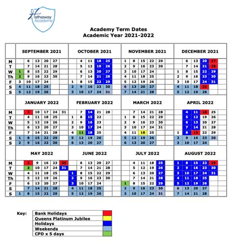 Calendar and Term Dates - The Hathaway Academy