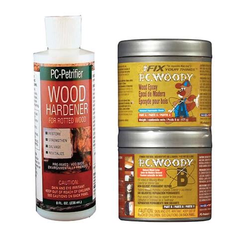 PC Products PC-Woody Wood Repair Epoxy Paste, Two-Part 6 oz. and 8 oz ...