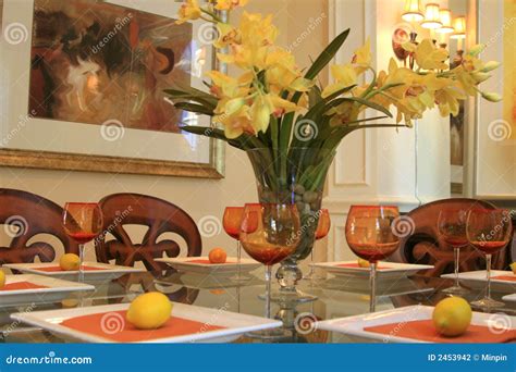 Dining Table With Centerpiece Stock Photography - Image: 2453942