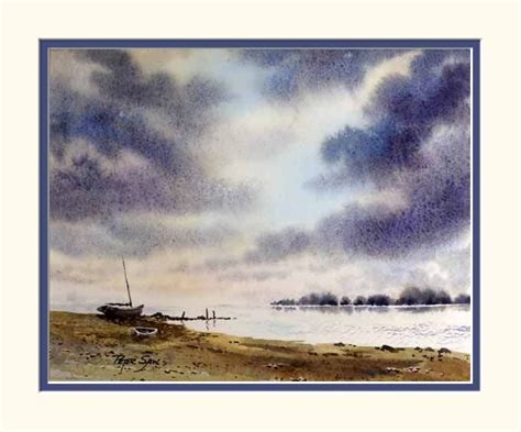 Stormy Sky Stormy Sea, Watercolor Paintings, Watercolors, Gouache ...