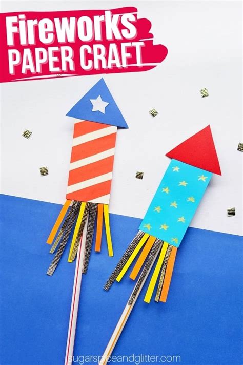 Paper Firework Craft for Kids ⋆ Sugar, Spice and Glitter