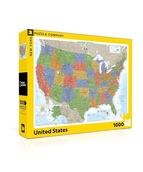 USA Map, 1000 Pieces, New York Puzzle Co | Puzzle Warehouse