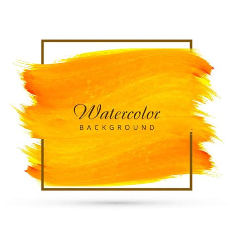 Abstract yellow watercolor brush background vector 258893 Vector Art at ...