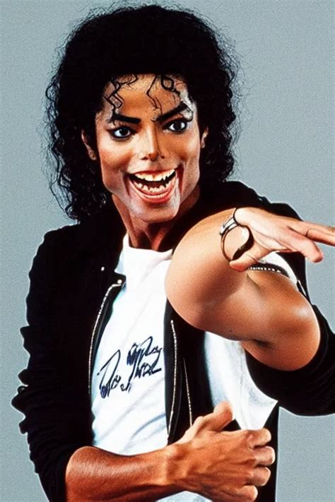 80s Michael Jackson smiles showing you his biceps | Stable Diffusion