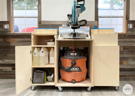 DIY Mobile Miter Saw Stand (With Storage!) - DIY Huntress