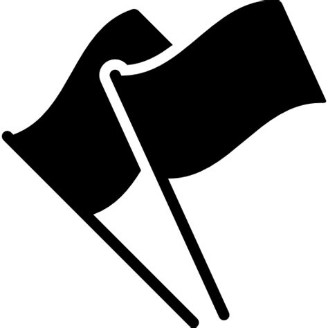 Free Icon | Two black flags