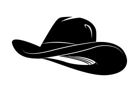 Vintage Western cowboy Hat Silhouette vector illustration. 6824678 ...