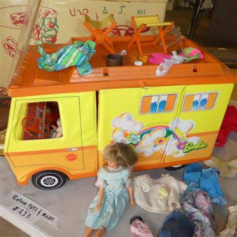 Lot #233 - Vintage Barbie Camper Van, Barbie Dolls & Accessories Plus ...