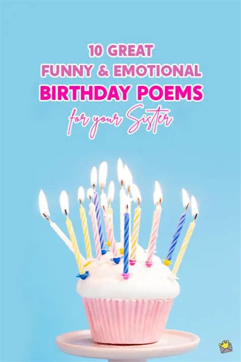 10 Great Funny & Emotional Birthday Poems for your Sister