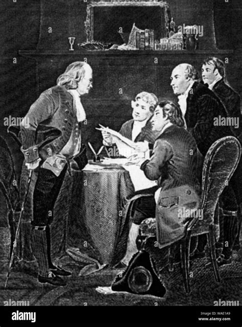 Drafting of the Declaration of Independence Stock Photo - Alamy