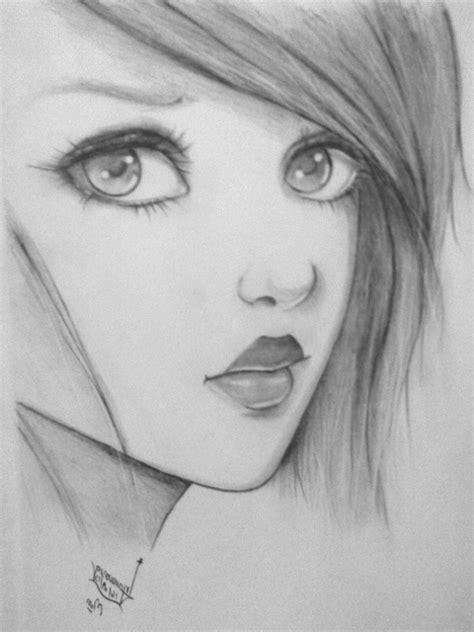 Girl Drawings In Pencil Easy - Drawingartpedia.co