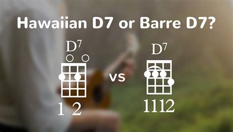 When to Play the Easy Hawaiian D7 Versus the Barre D7 Ukulele Chord ...