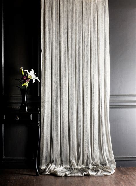 White and Gold Sheer Curtains,custom Size Tulle Silvery Sheer Curtain ...