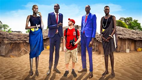 TALLEST HUMANS ON EARTH (South Sudan) - 7.5 FEET!