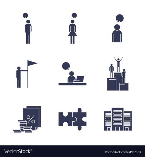 People flat style icon set design Royalty Free Vector Image