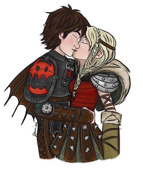 Hiccup and Astrid's Kiss | How to train your dragon, Hiccstrid, Hiccup ...