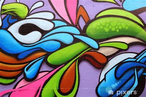 Wall Mural Colorful graffiti art - PIXERS.US