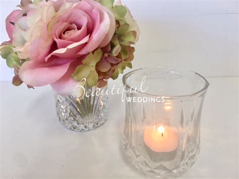 Cut Glass Vases - Small - Beautiful Wedding Hire