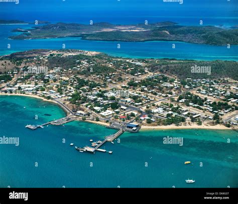 Australia, Queensland, Torres Strait Islands, aerial view of Thursday ...