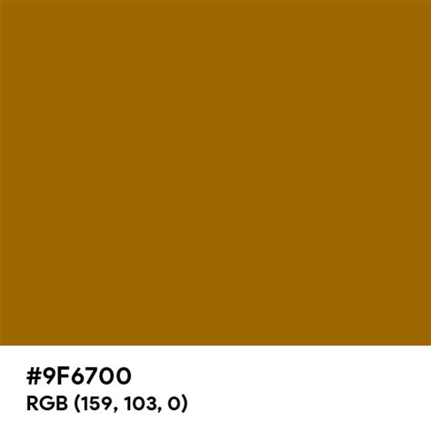 Deep Bronze color hex code is #9F6700