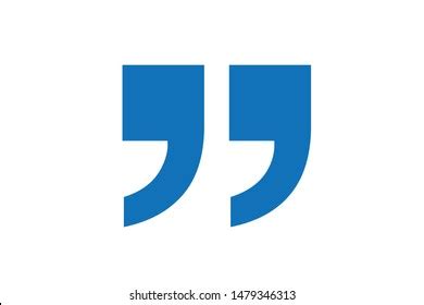 Double Quotes Icon Vector Blue Version Stock Vector (Royalty Free ...