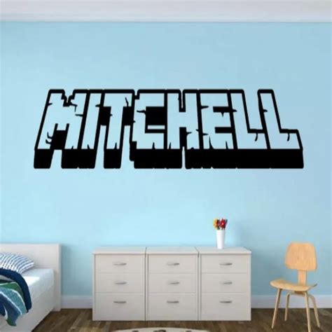 Free shipping creative home decor Minecraft Removable PVC Vinyl Wall ...