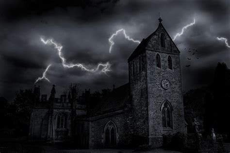 Lightning storm over the church Place Of Worship, Wildwood, Great ...