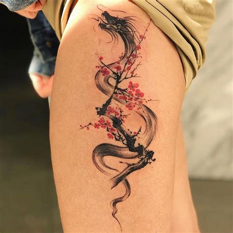 165+ Dragon Tattoo Designs For Women (2020) Arms, Shoulder, Chest ...