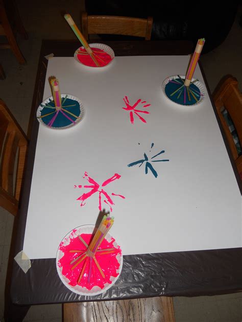 Painting with straws- use with painted poem on fireworks Painting For ...