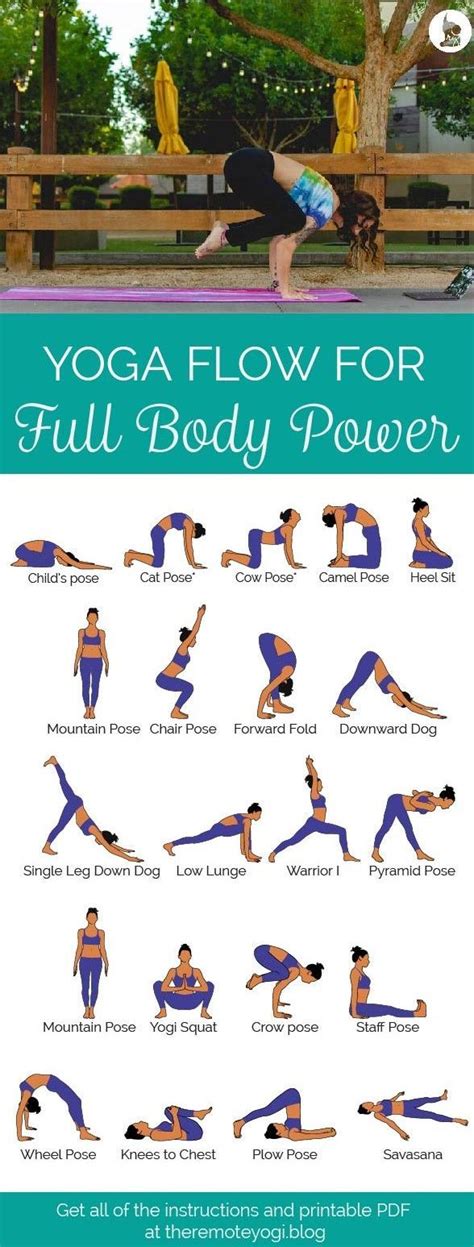 Full Body Yoga Workout – Free Printable PDF | Free yoga workouts, Full ...