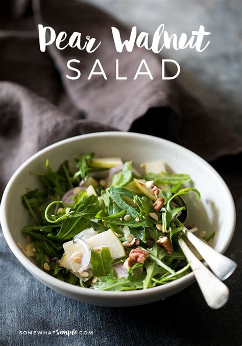 Pear Walnut Salad (Healthy Recipe) - Somewhat Simple