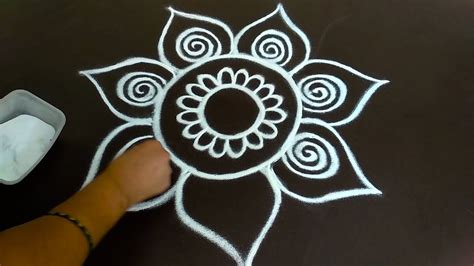 Daily Rangoli Design - 16 | Easy Free Hand Rangoli Designs | Simple ...