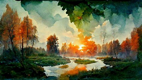 Download River, Forest, Painting. Royalty-Free Stock Illustration Image ...