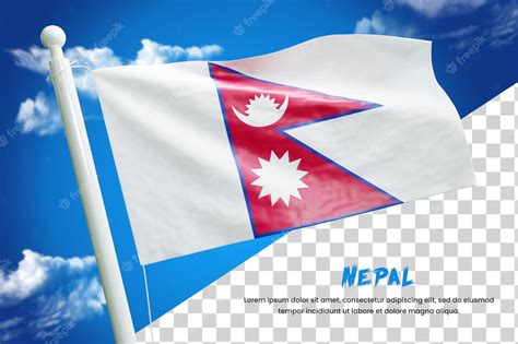 Premium PSD | Nepal realistic flag 3d render isolated or 3d nepal ...