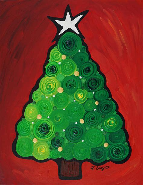 Christmas Tree Twinkle Painting by Sharon Cummings - Pixels